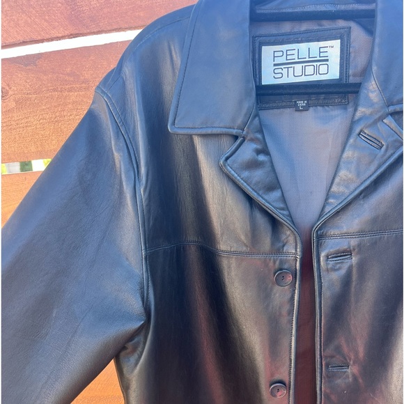 Wilson’s Men’s real leather black jacket, long. Size large - Picture 4 of 13